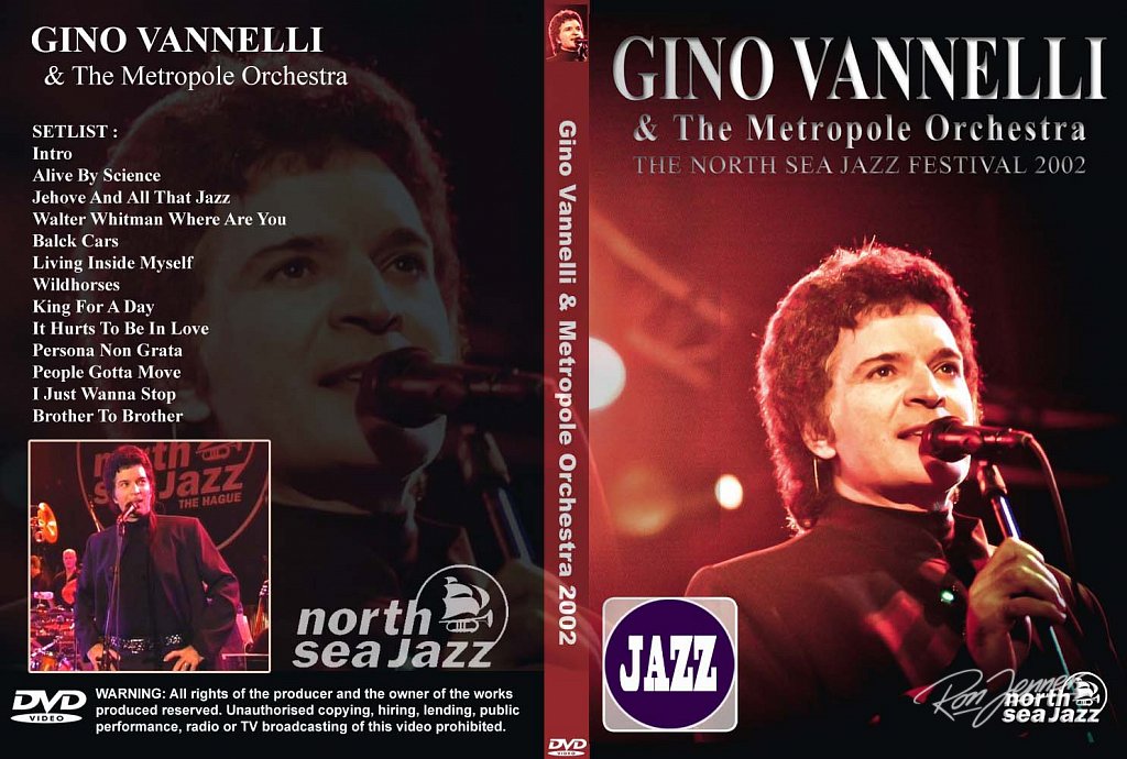 DVD Cover 2002 Gino Vannelli wit photo by Ron Jenner 
